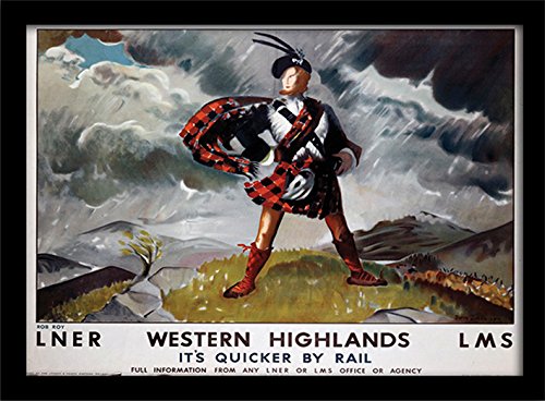 Pyramid International Gerahmter Kunstdruck Western Highlands (3) Kuriositäten, Mehrfarbig, 30 x 40 x 1,3 cm von Pyramid International