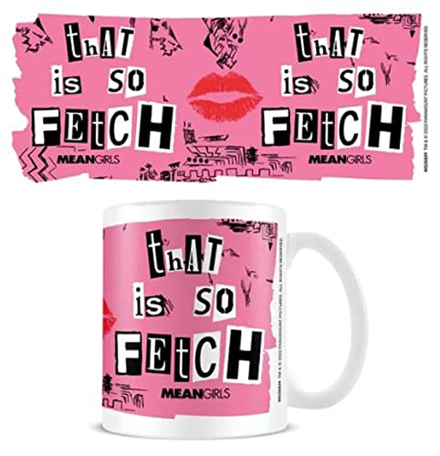 Pyramid International Mean Girls Kaffeetasse in Geschenkbox (That is So Fetch Design), 325 ml, Keramik, Rosa und Weiß von Pyramid International