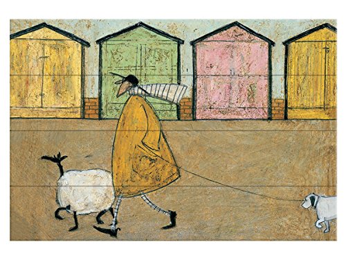 Pyramid International SW10581A Sam Toft Along The Prom Wandarbeit aus Holz, Bild auf Fichtenholz gedruckt von Pyramid International