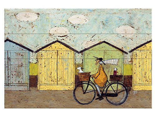 Pyramid International Sam Toft (Off for a Breakfast) Holzwand-Kunst, Holz, Mehrfarbig, 40 x 2.5 x 59 cm von Pyramid International