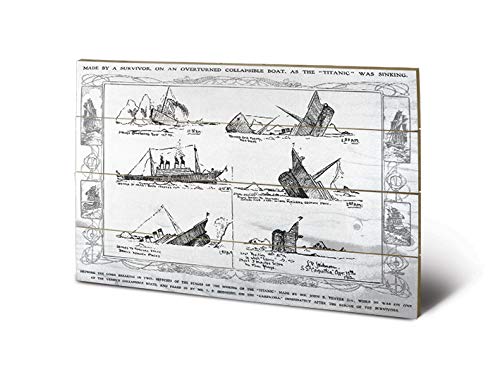 Pyramid International Titanic (11) Holzwand-Kunst, Holz, Mehrfarbig, 40 x 2.5 x 59 cm von Pyramid International
