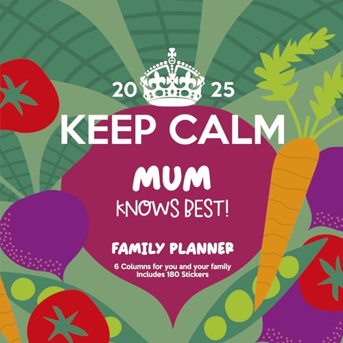 Pyramid - Keep Calm 2025 Familienplaner, 30x30cm, Familienkalender mit beruhigenden Motiven und Sprüchen, Kalender mit 6 Spalten und Sticker Sheet, nachhaltig nur mit Papierumschlag Pyramid - Keep Calm 2025 Familienplaner, 30x30cm, Familienkalender mit beruhigenden Motiven und Sprüchen, Kalender mit 6 Spalten und Sticker Sheet, nachhaltig nur mit Papierumschlag von Pyramid Europe