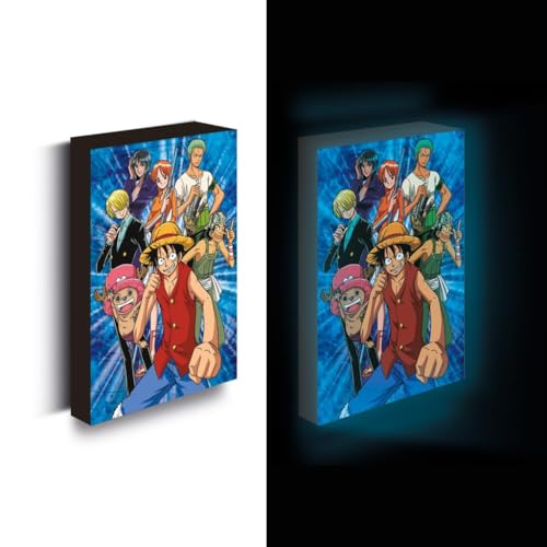 Pyramid One Piece – Luffy with Friends – Leinwand beleuchtet 40 x 30 cm von Pyramid