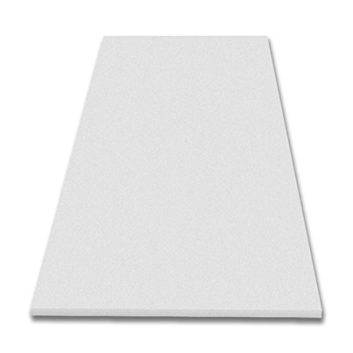 1 x Akustikschaumstoff Glatt 200x100x5cm, Weiss, Schaumstoff Noppenschaum 1 x Akustikschaumstoff Glatt 200x100x5cm, Weiss, Schaumstoff Noppenschaum von Pyramidenkönig