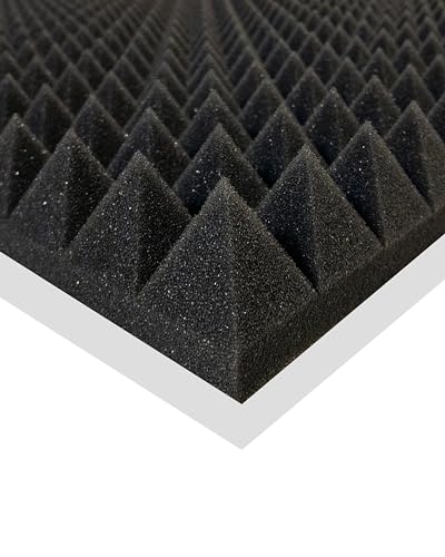 2x Pyramiden-Schaumstoff, FSE, Platten je ca. 100x50x5cm, Anthrazit Schwarz, FSE (flammhemmend nach MVSS302) (Verpackungseinheit = 2 Platten = ca. 1 m²) von Pyramidenkönig