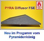 Akustik - Diffusor, ca. 59x59x12cm, Anthrazit Schwarz, FSE (flammhemmend nach MVSS302), Akustikschaumstoff von Pyramidenkönig