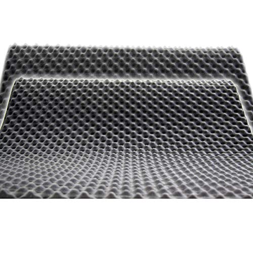 Akustikschaumstoff als Akustik Noppenschaum - Platte 100x200x3cm (anth/schwarz) aus hochwertigem PUR Schaumstoff von Pyramidenkönig