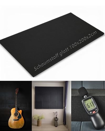 Schaumstoff - glatt, ca. 100x200x2cm, in der Farbe Anthrazit Schwarz I Akustik I Dämmung I Verpackung I Schall I Basteln usw. Schaumstoff - glatt, ca. 100x200x2cm, in der Farbe Anthrazit Schwarz I Akustik I Dämmung I Verpackung I Schall I Basteln usw. von Pyramidenkönig