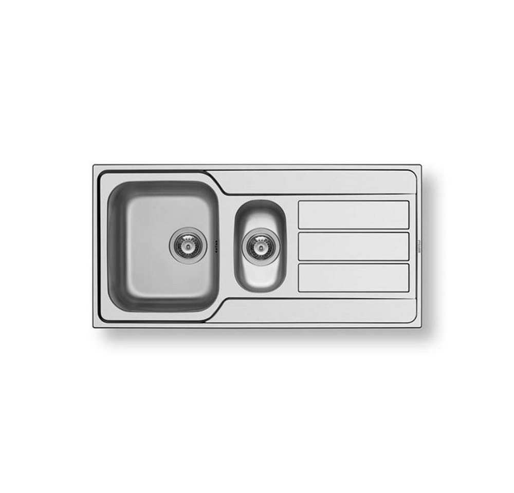 Pyramis Edelstahlspüle Pyramis Athena Extra(100x50) 1 1/2 B 1 D Edelstahl poliert, 0/0 cm von Pyramis