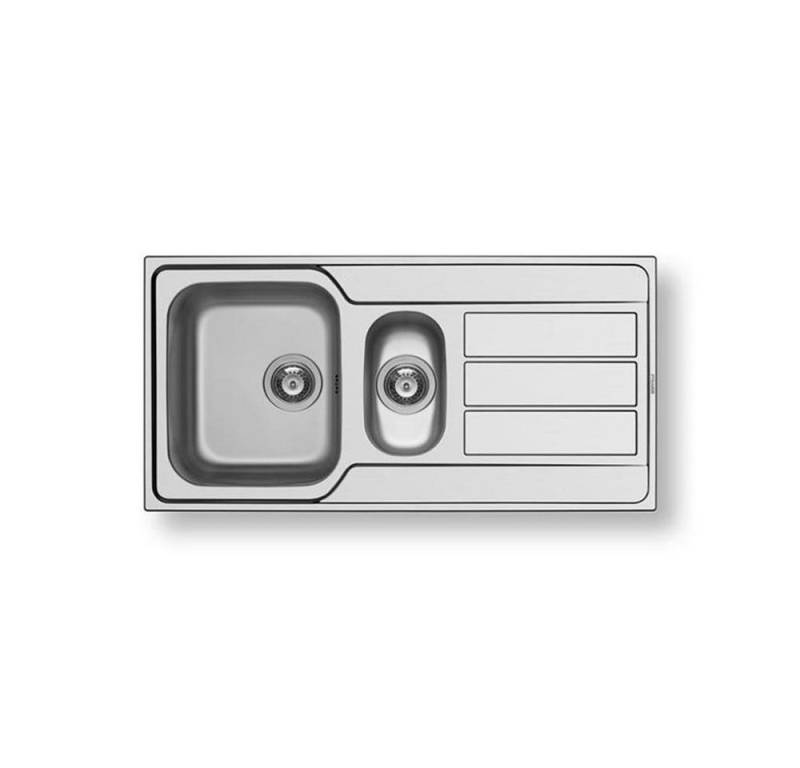 Pyramis Edelstahlspüle Pyramis Athena Extra(100x50) 1 1/2 B 1 D Edelstahl poliert, 0/0 cm von Pyramis