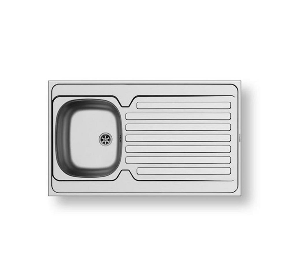 Pyramis Edelstahlspüle Pyramis Auflagespüle International (100x60) 1B 1D Edelstahl poliert, 0/0 cm von Pyramis