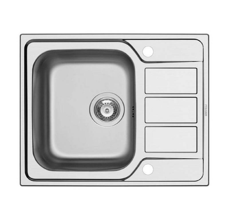 Pyramis Edelstahlspüle Pyramis Einbauspüle ATHENA (62 x 50) 1B 1D Edelstahl poliert, 0/0 cm von Pyramis