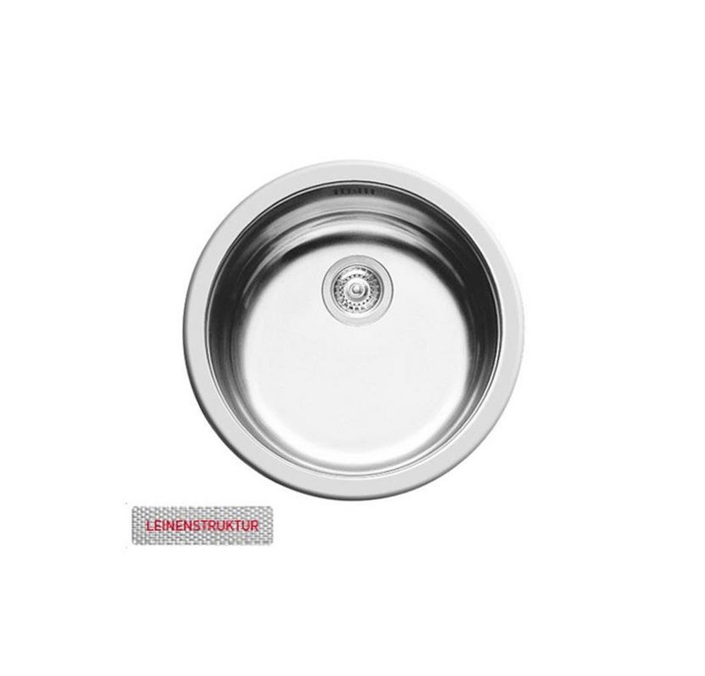 Pyramis Edelstahlspüle Pyramis Einbauspüle CR Rundbecken Edelstahl Leinen, mit Stopfenventil, 0/0 cm Pyramis Edelstahlspüle Pyramis Einbauspüle CR Rundbecken Edelstahl Leinen, mit Stopfenventil, 0/0 cm von Pyramis