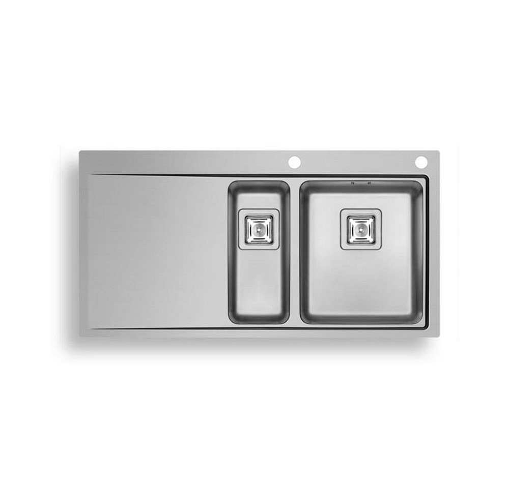 Pyramis Edelstahlspüle Pyramis Einbauspüle OLYNTHOS (100X52) 1 1/2B 1D, 0/0 cm von Pyramis