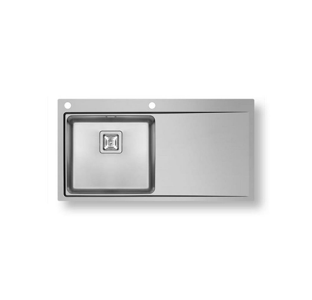 Pyramis Edelstahlspüle Pyramis Einbauspüle OLYNTHOS (100X52) 1B 1D LH Becken links, 0/0 cm von Pyramis
