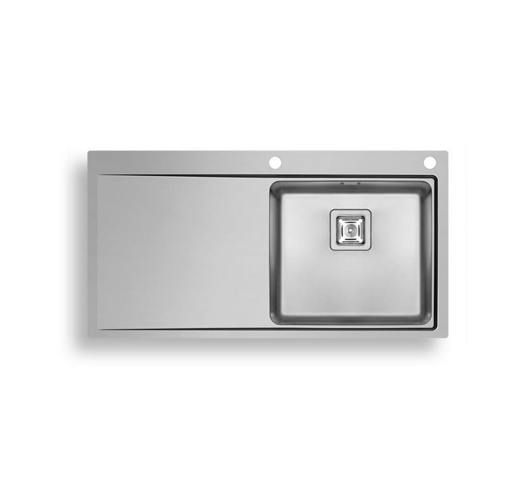 Pyramis Edelstahlspüle Pyramis Einbauspüle OLYNTHOS (100X52) 1B 1D RH Becken rechts, 0/0 cm von Pyramis