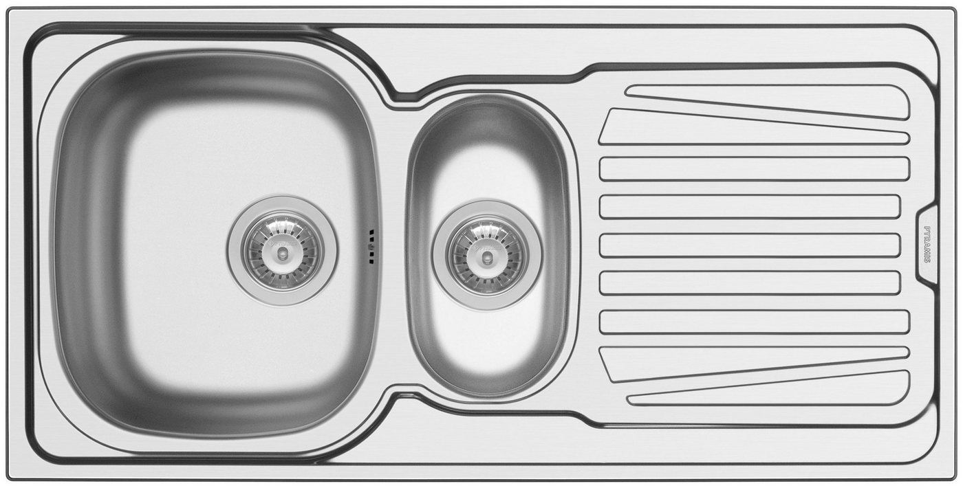 Pyramis Edelstahlspüle Sparta, rechteckig, 100/50 cm von Pyramis