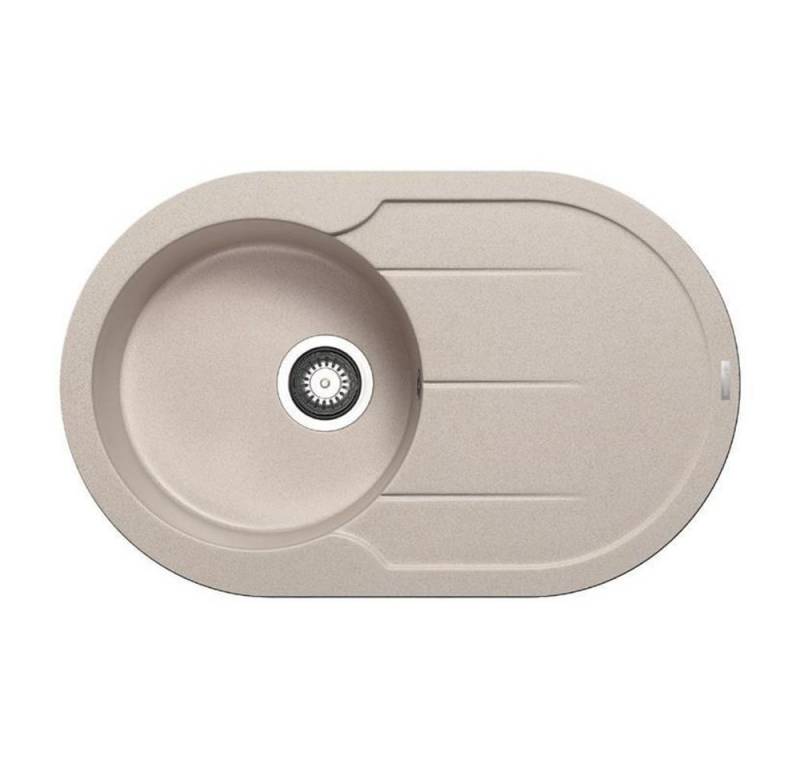 Pyramis Granitspüle Pyramis Einbauspüle ALAZIA ROUND (78x49) 1B 1D Pyragranite, 0/0 cm von Pyramis