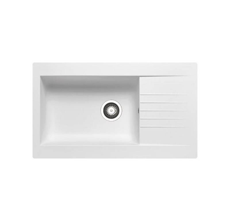 Pyramis Granitspüle Pyramis Einbauspüle Fibertek Siroko (86x50) 1 B 1 D weiss, 0/0 cm von Pyramis