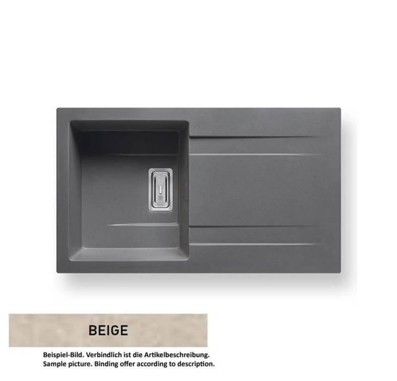 Pyramis Granitspüle Pyramis Einbauspüle Pyragranite Kartesio (86x50) 1 B 1 D, 0/0 cm von Pyramis