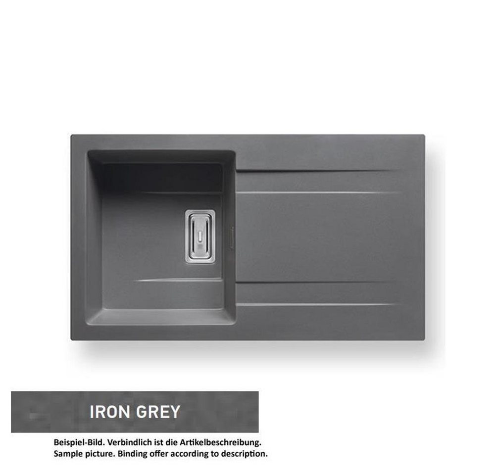 Pyramis Granitspüle Pyramis Einbauspüle Pyragranite Kartesio (86x50) 1 B 1 D, 0/0 cm von Pyramis