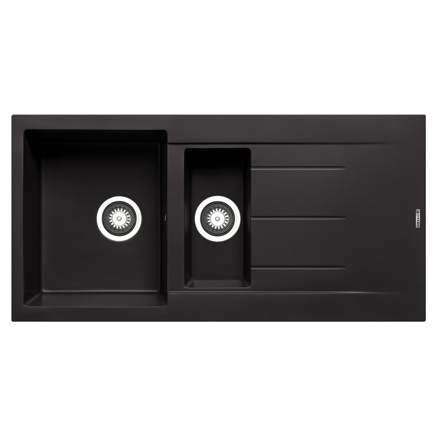 Pyramis Pyragranitespüle Alazia 1 1/2B 1D 100 cm x 50 cm Volcano von Pyramis