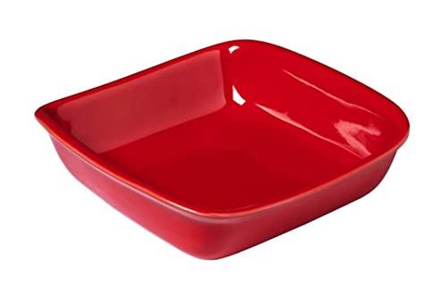 International Cookware SAS 594734 Auflaufform, quadratisch, 24 cm, Rot von Pyrex