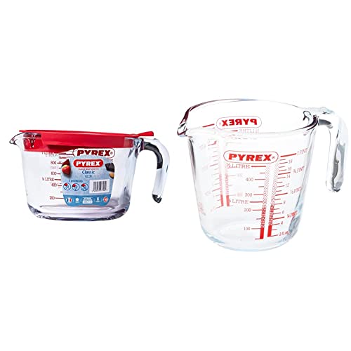 Messbecher 1l mit Deckel & P586 Messbecher, 1 Pint von Pyrex