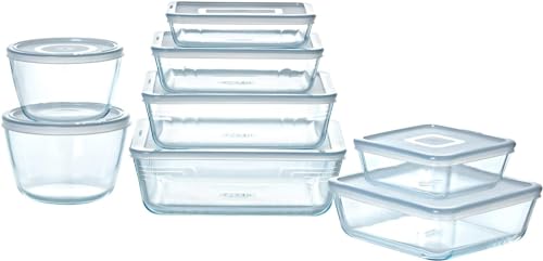 Pyrex® - Cook & Freeze – Set mit 8 Vorratsgläsern mit luftdichten Deckeln – speziell für das Einfrieren – BPA-frei von Pyrex