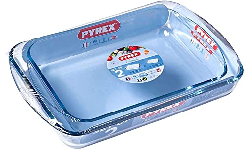 Pyrex, Klassische Auflaufformen aus Glas, 2er-Set von Pyrex