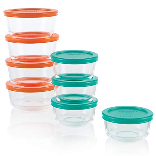 Pyrex 1136618 Frischhaltedosen aus Glas, mehrfarbig von Pyrex
