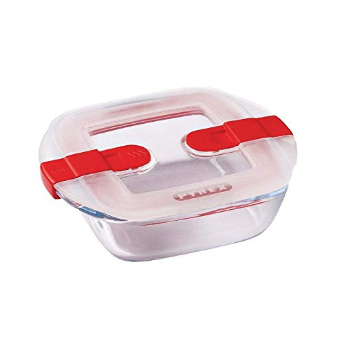 Pyrex 212PH00 Cook & Heat quadratisch glas Frischhaltedose mit Deckel, durchsichtig von Pyrex