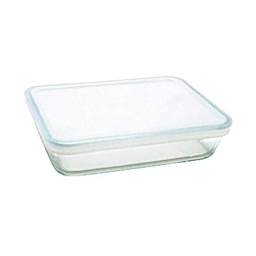 Pyrex – 242p000/5046 – Rechteckige Auflaufform 1.5L Glas + Deckel Kunststoff von Pyrex