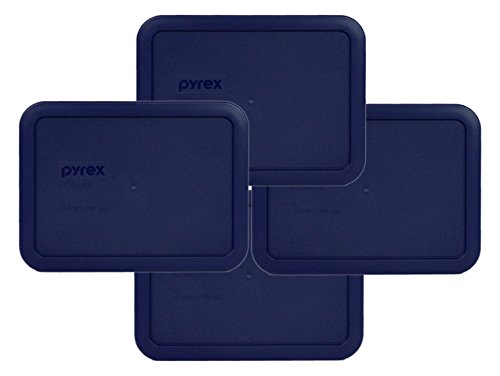 Pyrex 7210-PC 3 Cup Dark Blue Rectangle Plastic Food Storage Lid (2, Dark Blue) von Pyrex