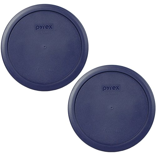 Pyrex 7402-PC 6/7 Cup Blue Round Plastic Food Storage Lid - 2 Pack von Pyrex