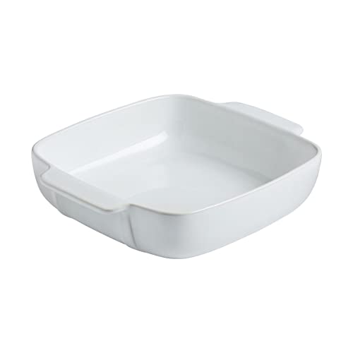 Pyrex 8013109 Signature quadratische Ofenschale aus Keramik, 22 x 22 cm, Weiß von PYREX