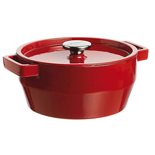 Pyrex Bratentopf, Gusseisen, Rot von Pyrex