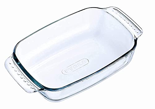 Pyrex Klassisch Bräter rechteckig, 22x13x5 cm, Glas, Transparent, 22 cm von Pyrex