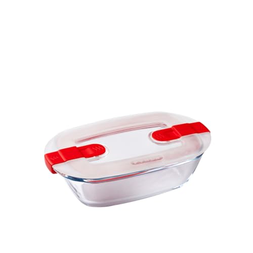 Pyrex 216PH00 Cook&Heat Cook & Heat rechteckig glas Frischhaltedose mit Deckel, weiß von Pyrex
