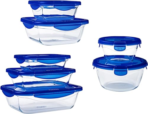 Pyrex Cook&Go Behälter-Set, verschiedene Formen, 7-teilig von Pyrex
