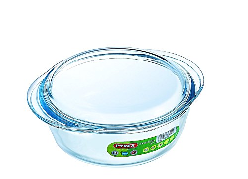 Pyrex Essentials Glas runder Auflauf Hohe Beständigkeit 1,1 L (+ 0,3 L Deckel) von Pyrex