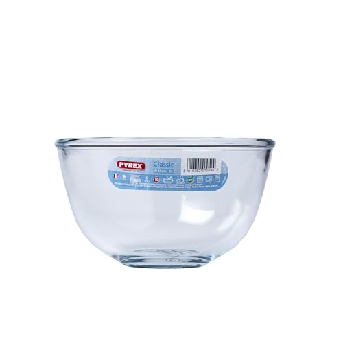 Pyrex Glasschale Classic rund ofenfest und mikrowellengeeignet 1,0 Liter transparent (2 Stück), Farblos von Pyrex
