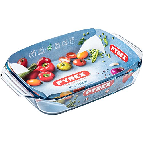 Pyrex Hitzebeständige Auflaufform Ofenform Lasagneform mit Griffen (27x17 cm - 1,4 L) von Pyrex