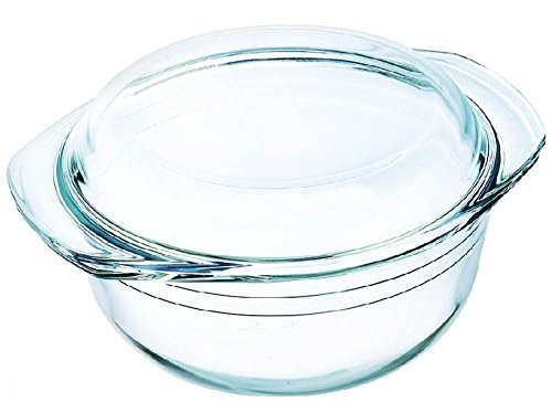 Pyrex Hitzebeständiges feuerfestes Gefäß Auflaufform Bräter mit Deckel aus Glas (3,3 L) von Pyrex