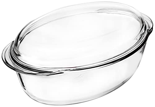 Pyrex VIDRIO 4937386 Schmortopf oval 3,0l mit Deckel Glas Classic, transparent, 33 x 20 x 10 cm, durchsichtig, 6.42 cm von Pyrex