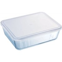 Pyrex - Rechteckige schale 2,6 l glas + kunststoffabdeckung 243p000/5046 von Pyrex