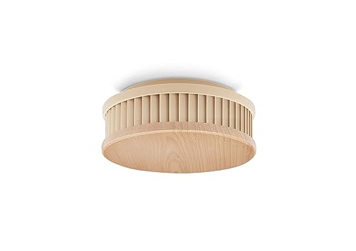 Pyrexx PX-1C Funk - Rauchwarnmelder 10 Jahre Batterie vernetzbar mit weiteren Meldern, Magnet-Halterung ohne Bohren und LED-Blinken, Zertifiziert nach Q-Label, Holzhell, 1er Set von Pyrexx