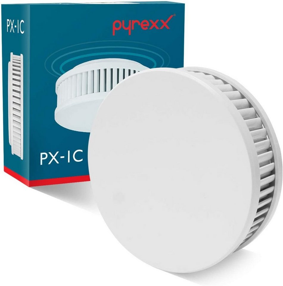 Pyrexx PX-1C Funk-Rauchwarnmelder Weiß - 1er Set Rauchmelder von Pyrexx