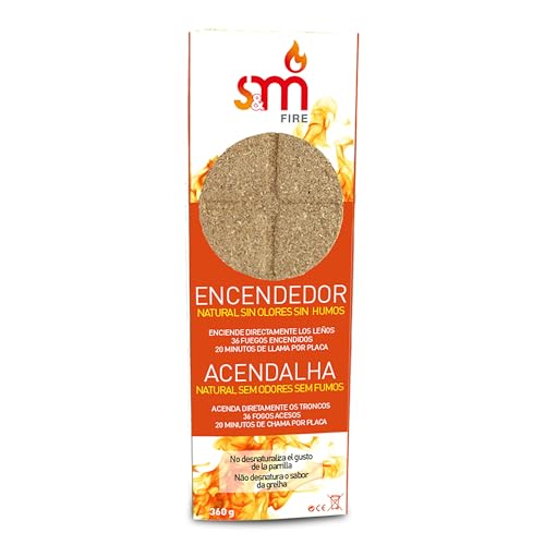 PYRO FEU 24757-12 Kaminanzünder, natur, geruchlos, 9 Stück - 20 Minuten, Beige von Pyro Feu