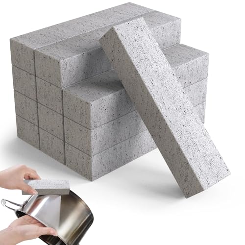 12 Stück Bimsstein Toilettenreiniger Toilette Pumie Stick Stein Pumice Stone Toilet Cleaner Cleaning Block WC Reinigungsstein Hartnäckiger Kalk im WC Entfernen Klo Putzstein WC Reiniger Kloputzstein von Pyroclasia